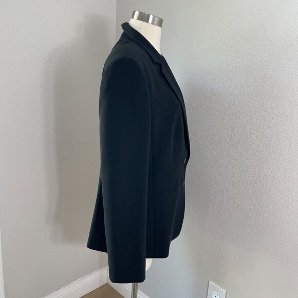 NEW Hugo Boss Womens 14 Black Blazer Two Button Jacket Career Work - Picture 3 of 14
